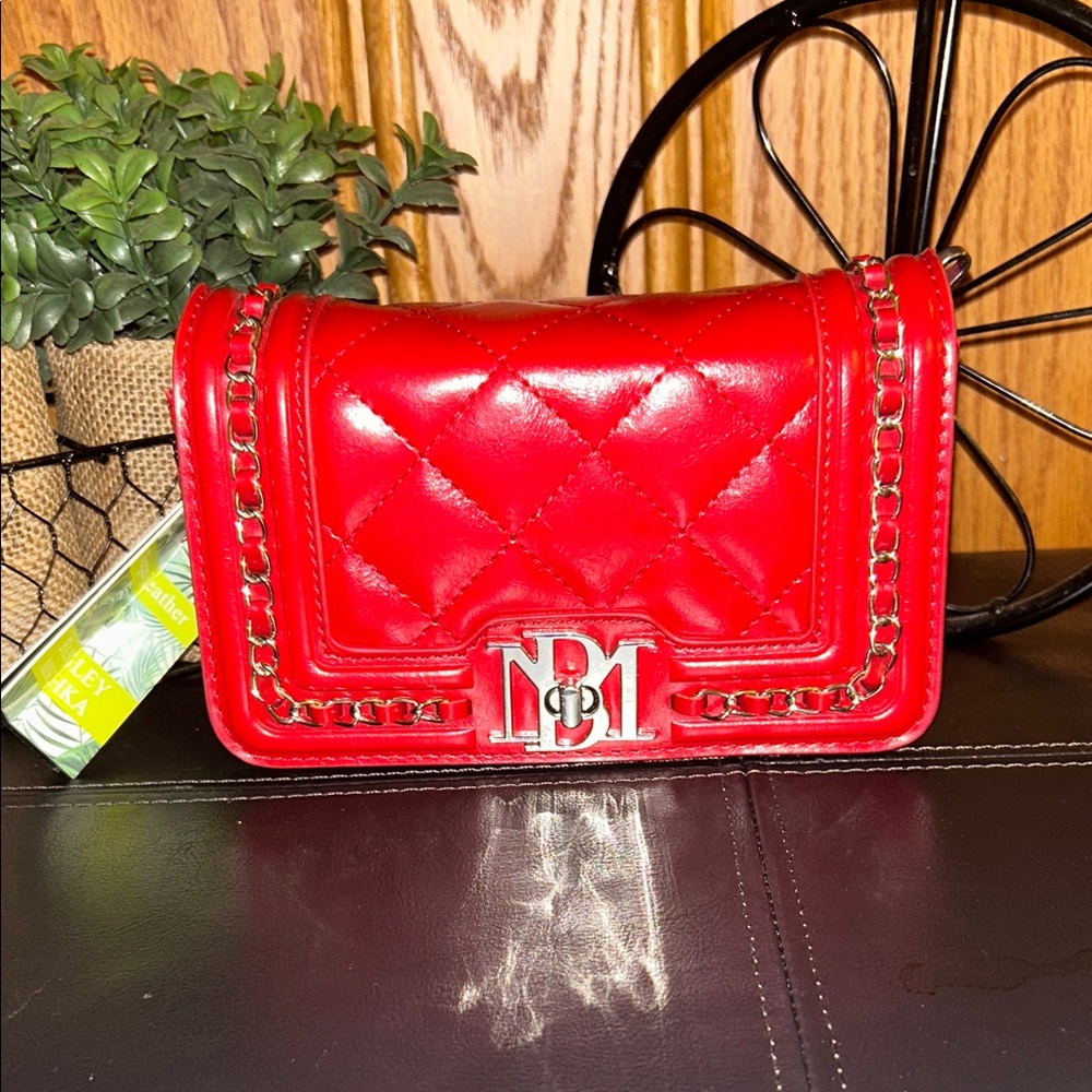 Badgley Mischka Vibrant Red Small  Crossbody Bag